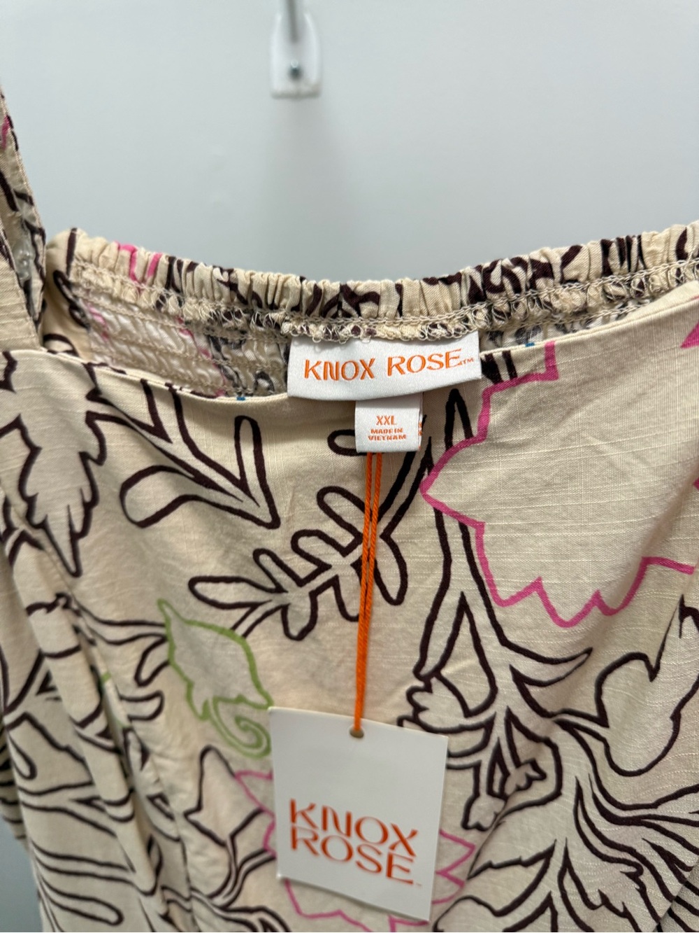 Knox Rose Cream Dress with Multicolor Floral Line Print - Picture 3 of 5